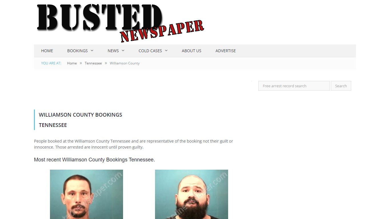 Williamson County, TN Mugshots - BUSTEDNEWSPAPER.COM